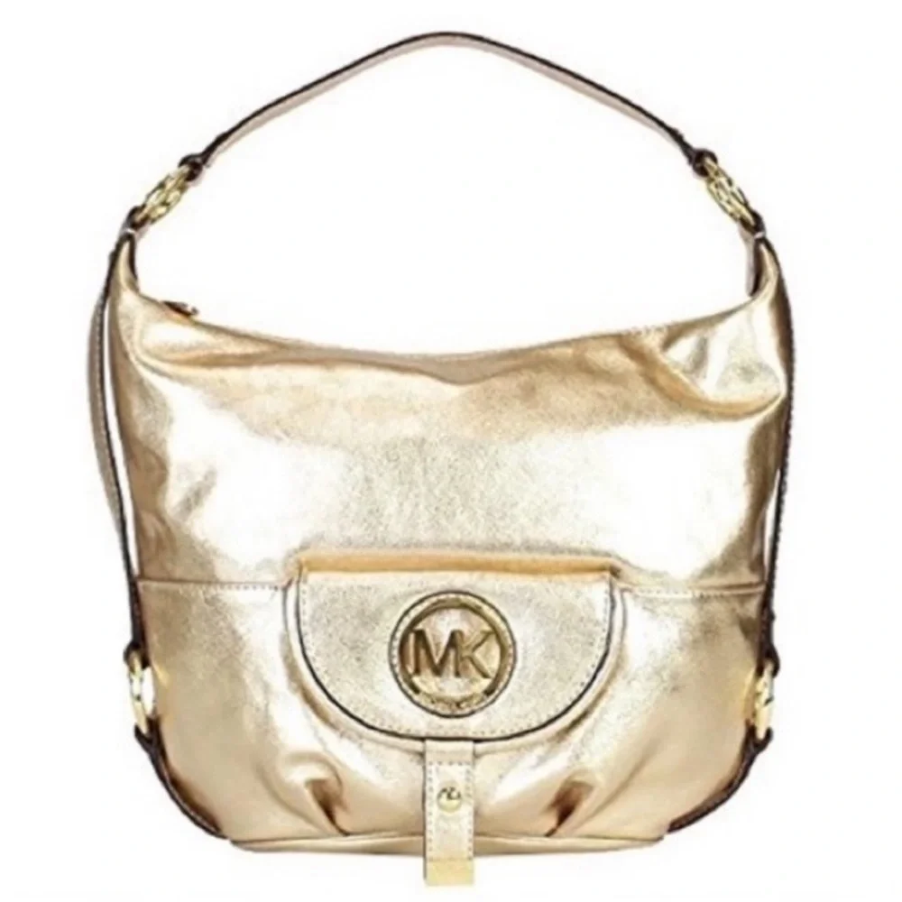 Michael Kors Gold Metallic Bag pristine condition